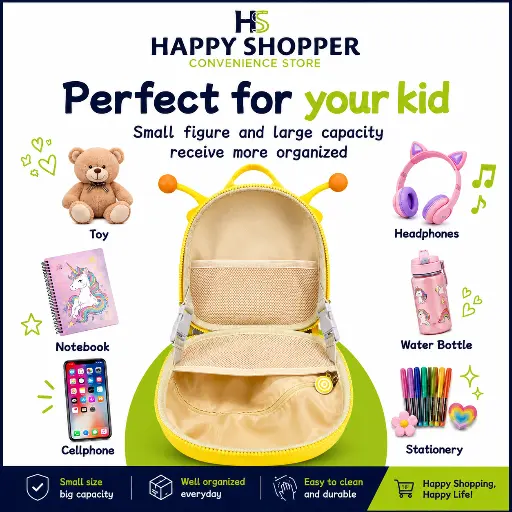 BeeBee Backpack (Yellow) in use