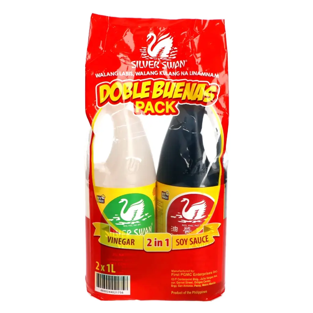 Silver Swan Value Pack Soy Sauce + Vinegar 1L 