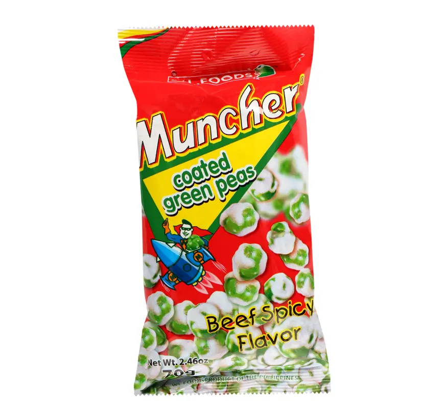 Muncher Coated Green Peas - Beef Spicy Flavor 70g