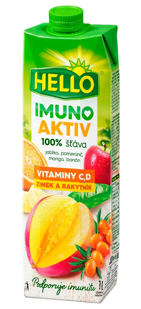 Hello Imuno Apple - Orange - Mango - Banana 1L