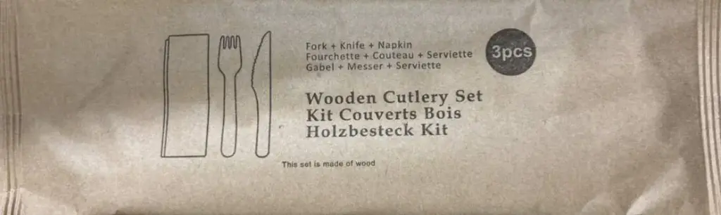 Wooden Cutlery Set with Napkin