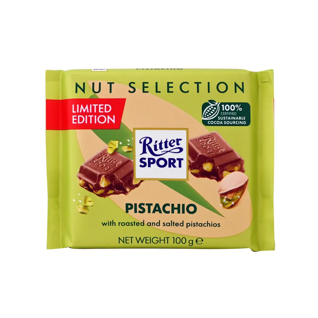 Ritter Sport Milk Chocolate Pistachio 100g