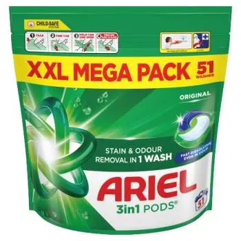 Ariel 3in1 PODS Washing Liquid Capsules 51 Washes