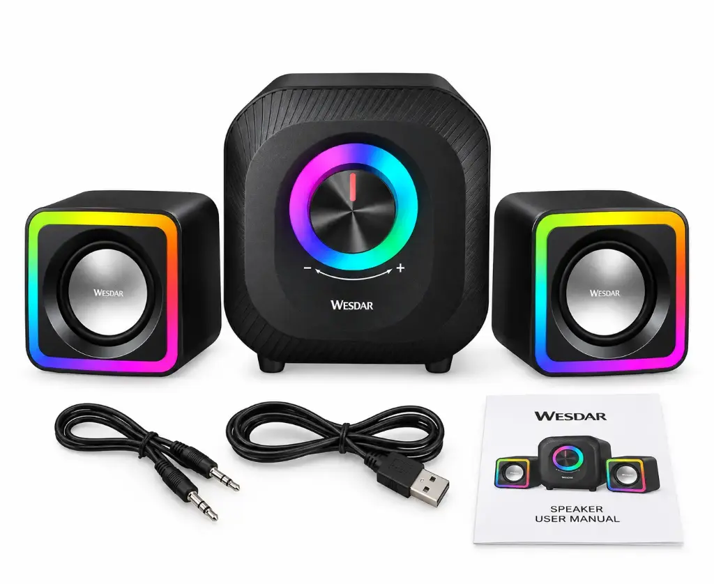 Wesdar USB Desktop Speakers (CS119) 1 pc