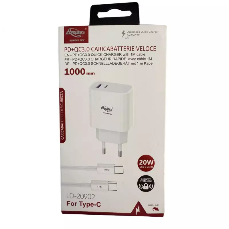 Driwei USB-C Fast Data & Charging Cable (LD-20898) 1 pc