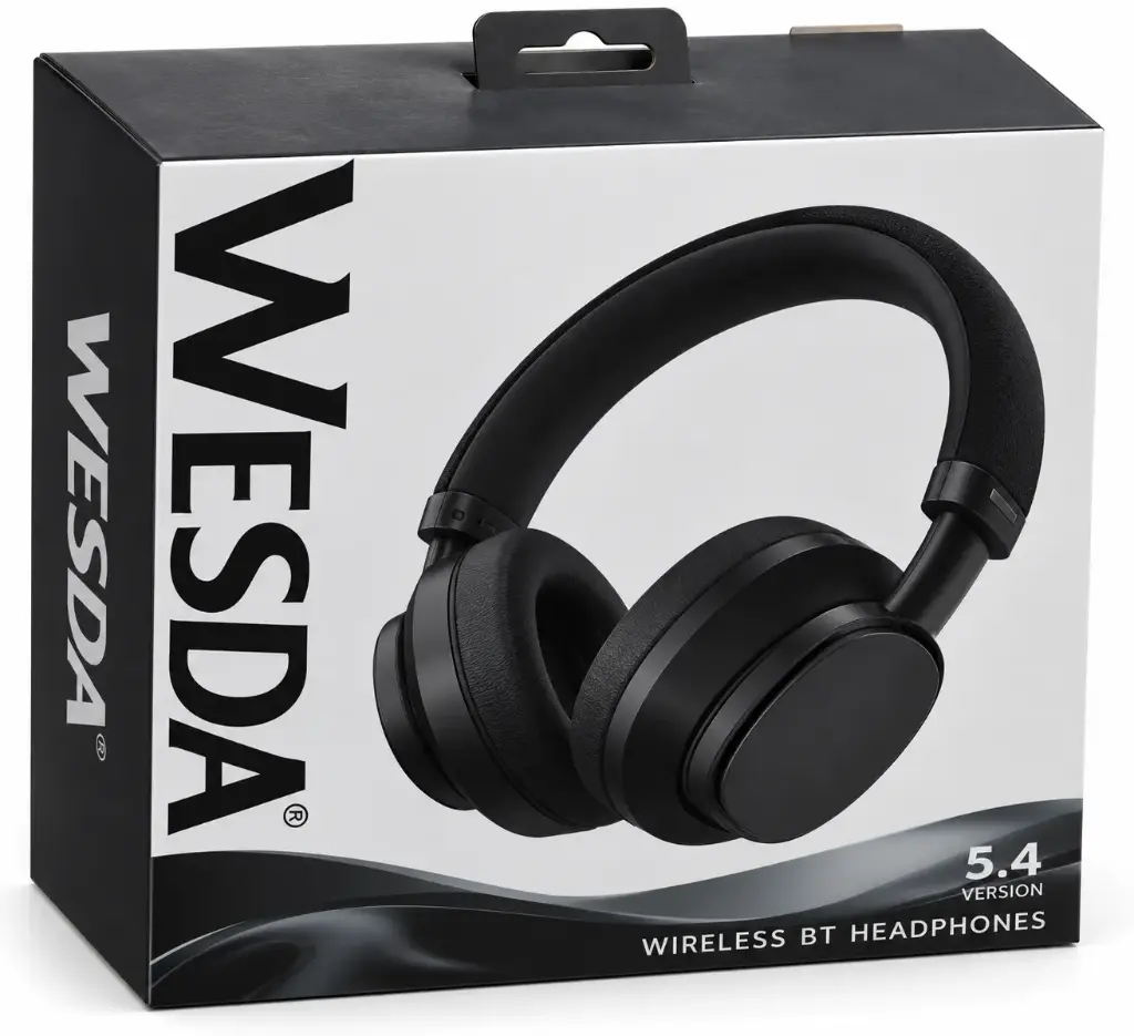 Big Wesdar Wireless Bluetooth 5.4 Headphones K-285H – Black