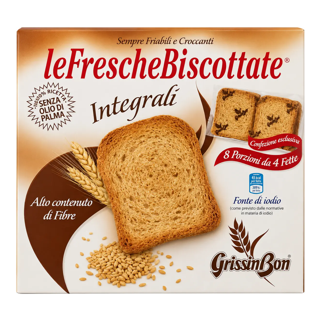 Grissin Bon Whole Wheat Crispbread Rusks 250g