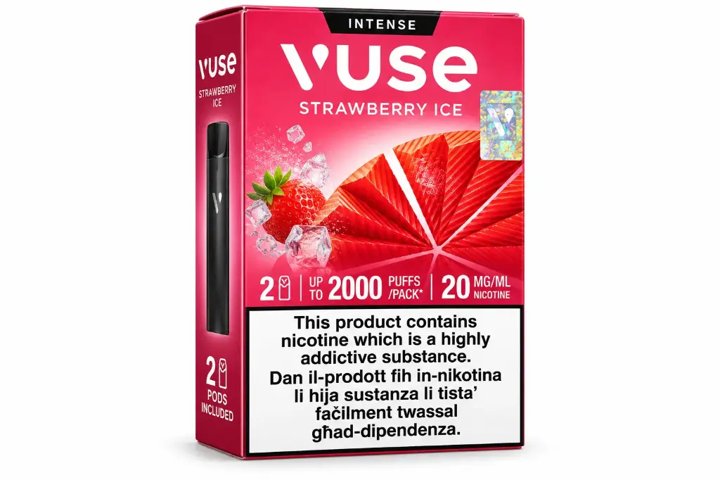 Vuse Strawberry Ice 2 Pack (Up to 2000 Puffs) 20mg/ml