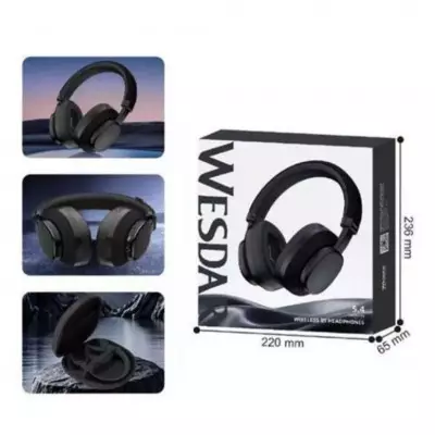 Wesdar Wireless Bluetooth 5.4 Headphones K-285H – Black & Grey