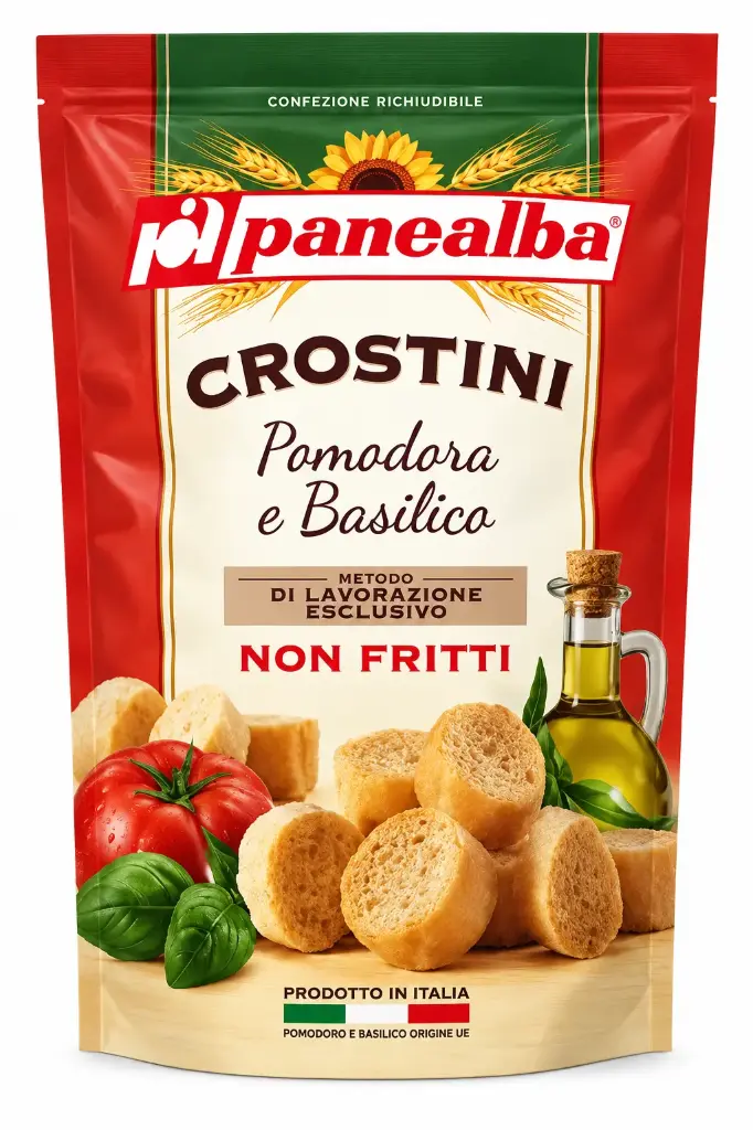 Panealba Tomato Basil Crostini 50g