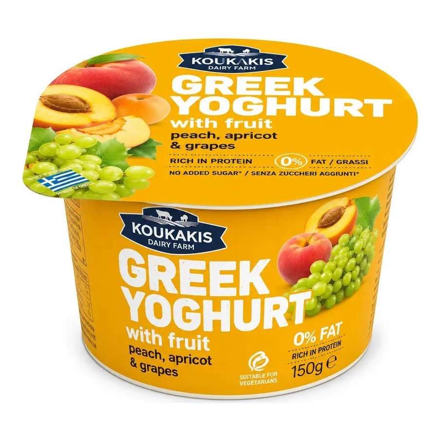 Koukakis Greek Yoghurt Apricot Peach & Grape