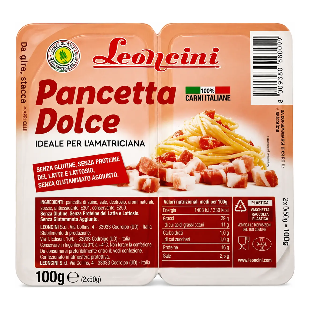 Leoncini Pancetta Dolce 100g 
