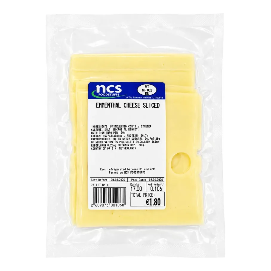 Emmenthal Cheese Sliced