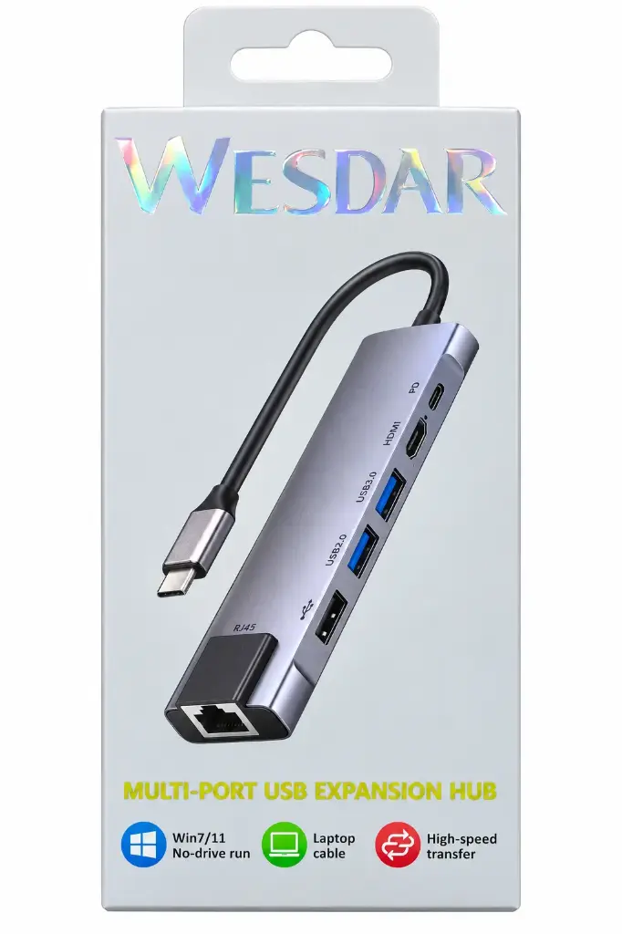 WESDAR Multi-Port USB Expansion Hub.