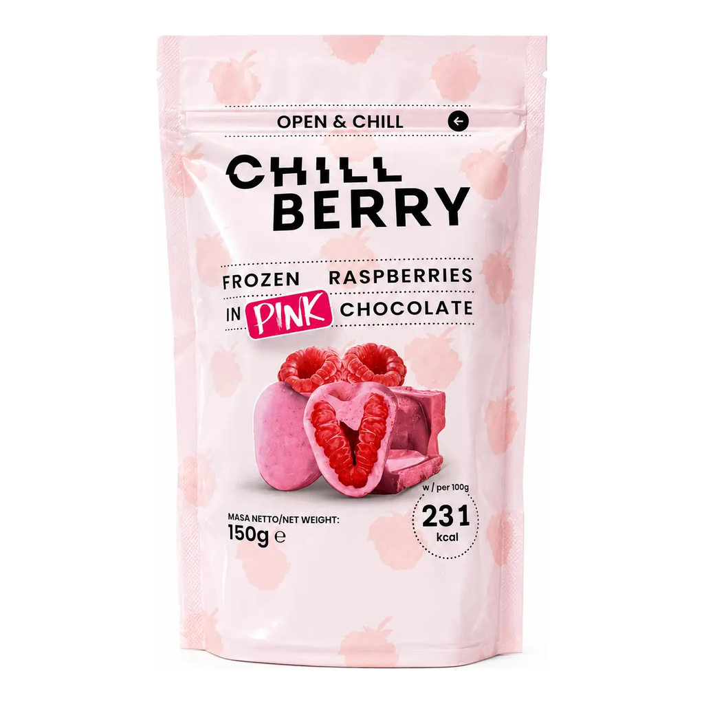 Chillberry Raspberry in Pink Chocolate 150g