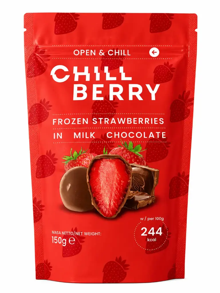 Chillberry Strawberry in Milk Chocolate 150g