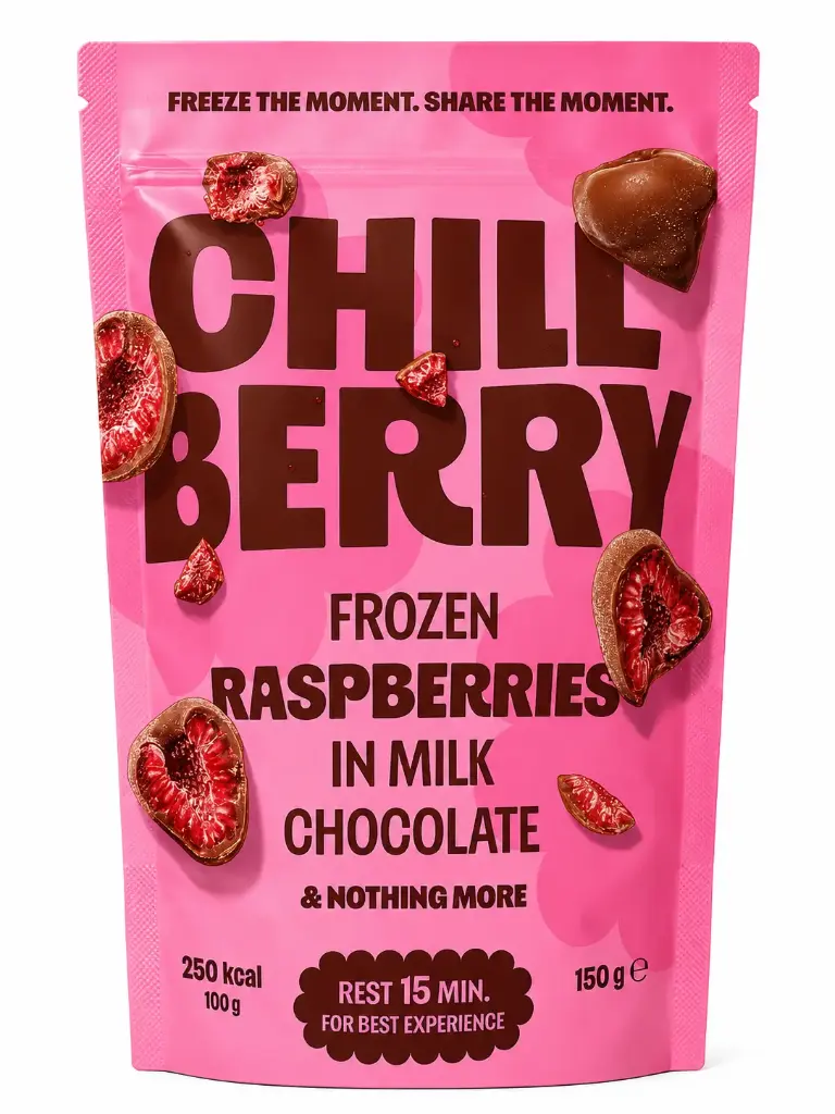 Chillberry Raspberry in Milk Chocolate 150g