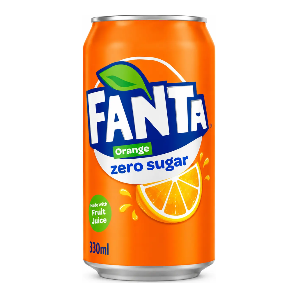 Fanta Orange Zero Sugar 330ml Can