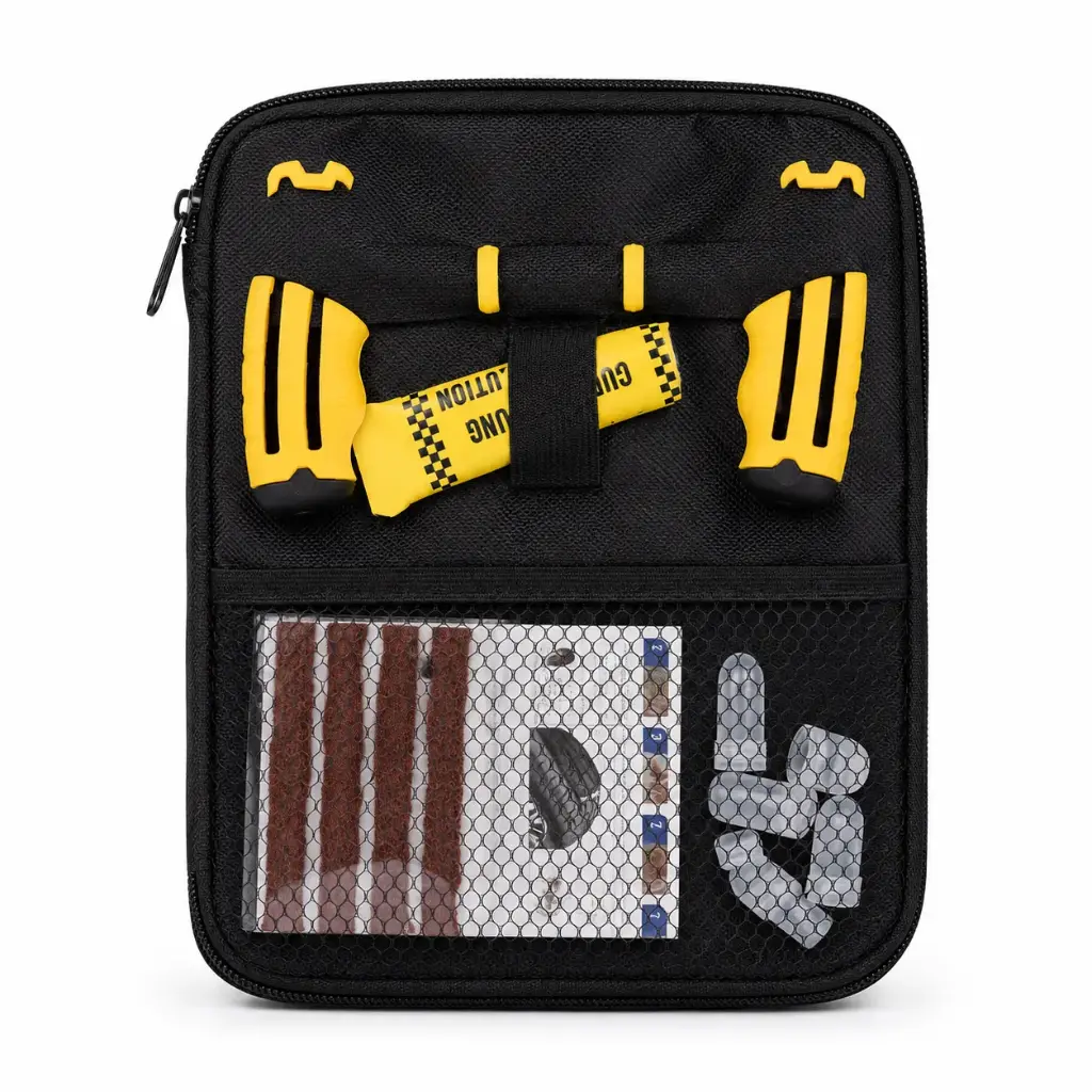 Professional Tubeless Tyre Puncture Repair Kit with Carrying Case