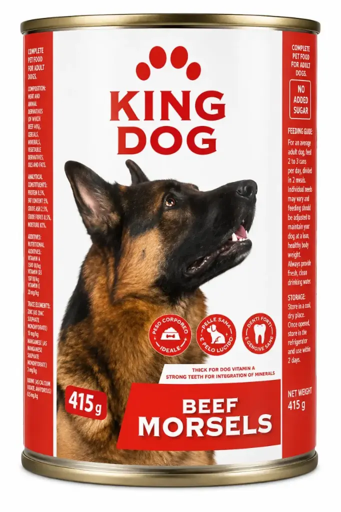 King Dog Beef Morsels 415 g