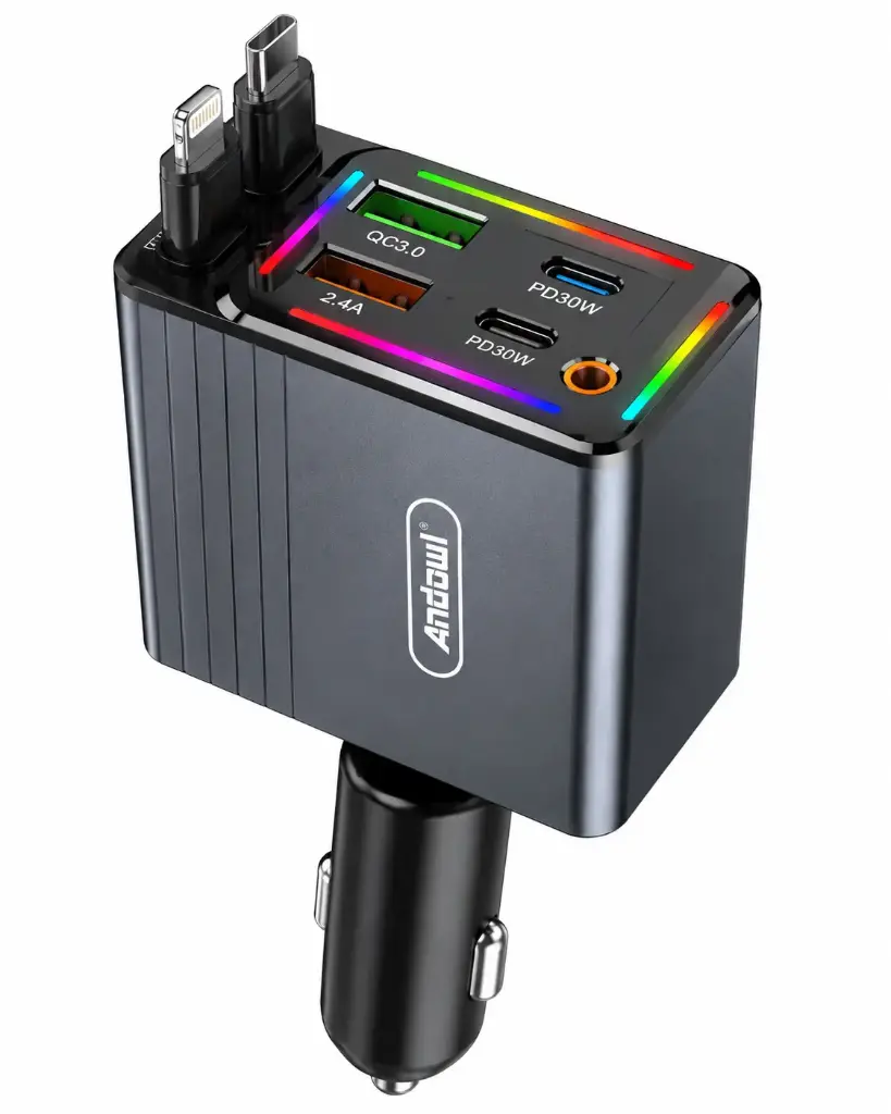 Andowl NQ-C88 4-in-1 Car Charger 120W 