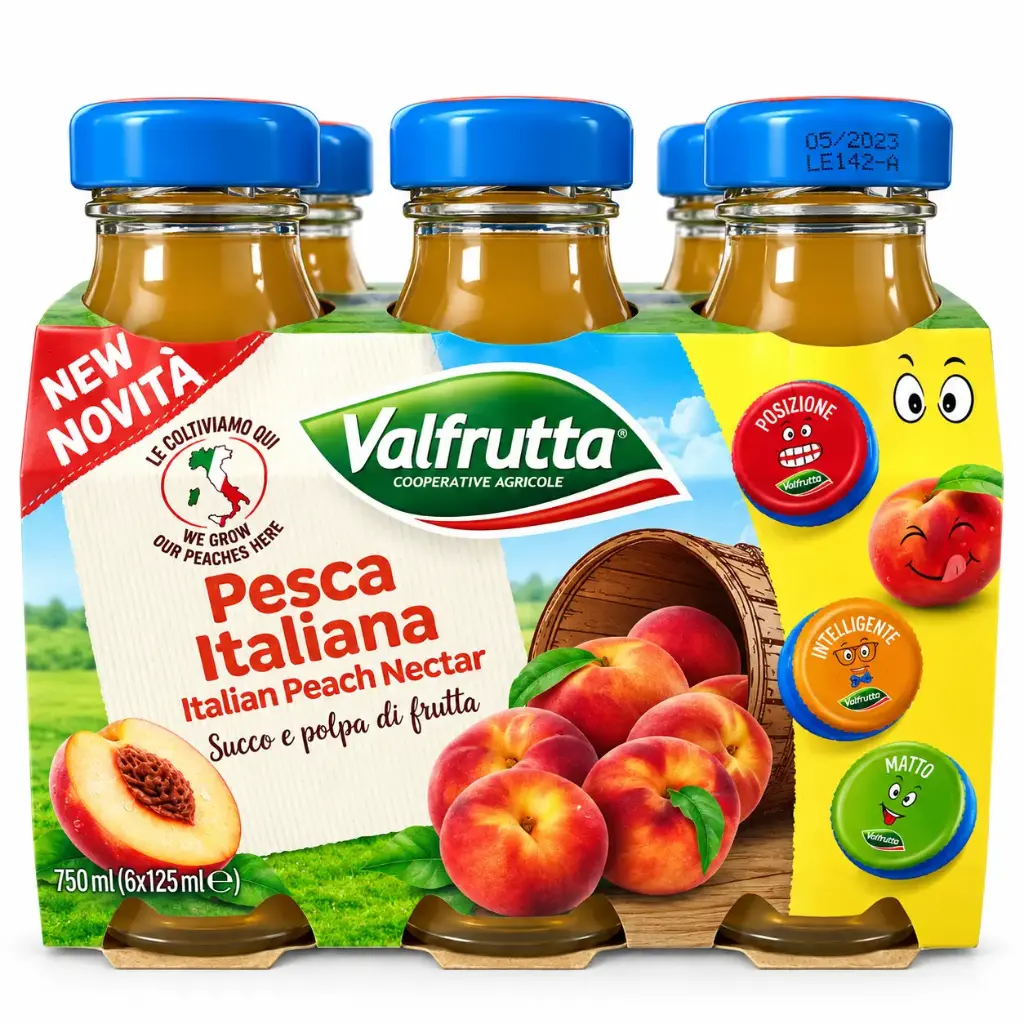 Valfrutta Peach Juice 6x125ml