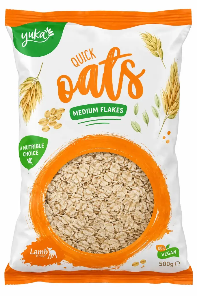 YUKA Quick Medium Oat Flakes 1kg