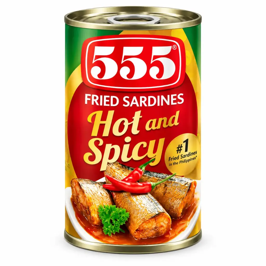 555 Fried Sardines Hot & Spicy 155g