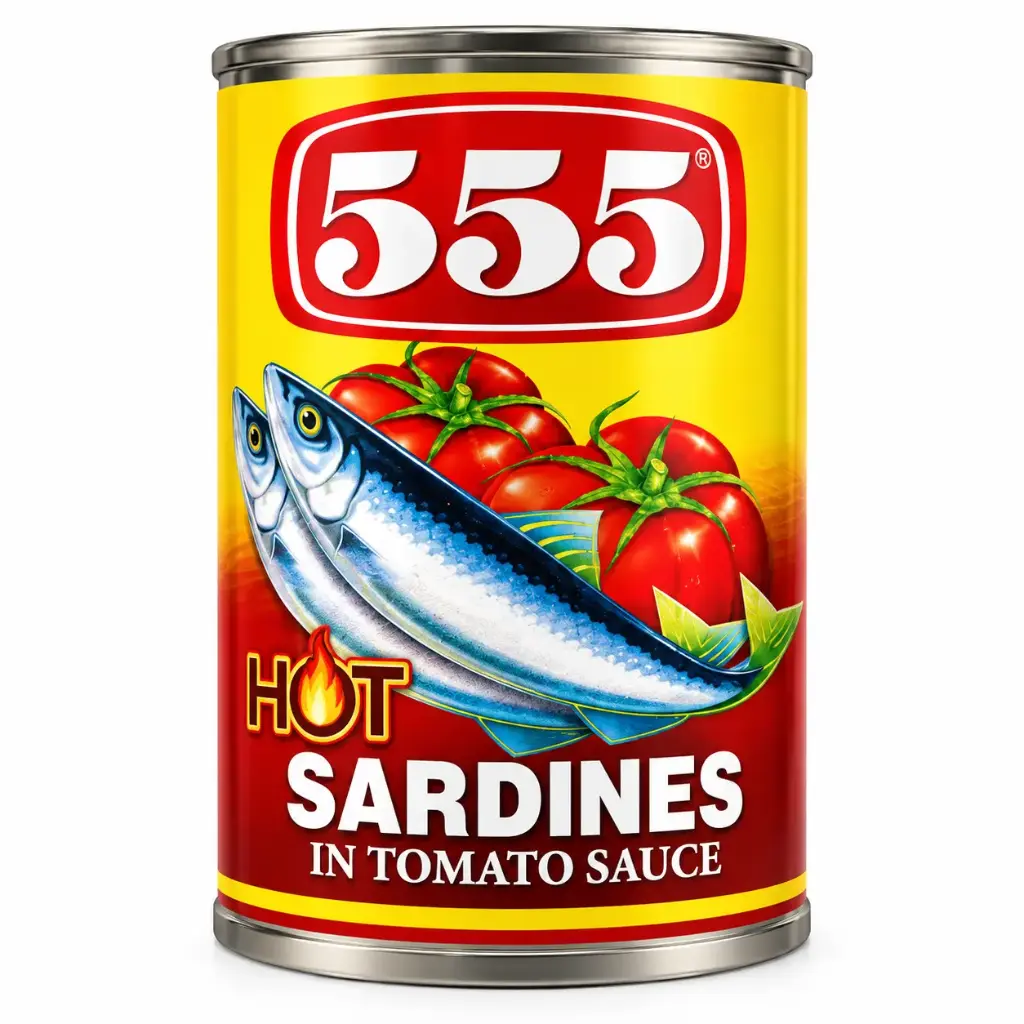 555 Sardines in Tomato Sauce Hot (with Chili) 155g