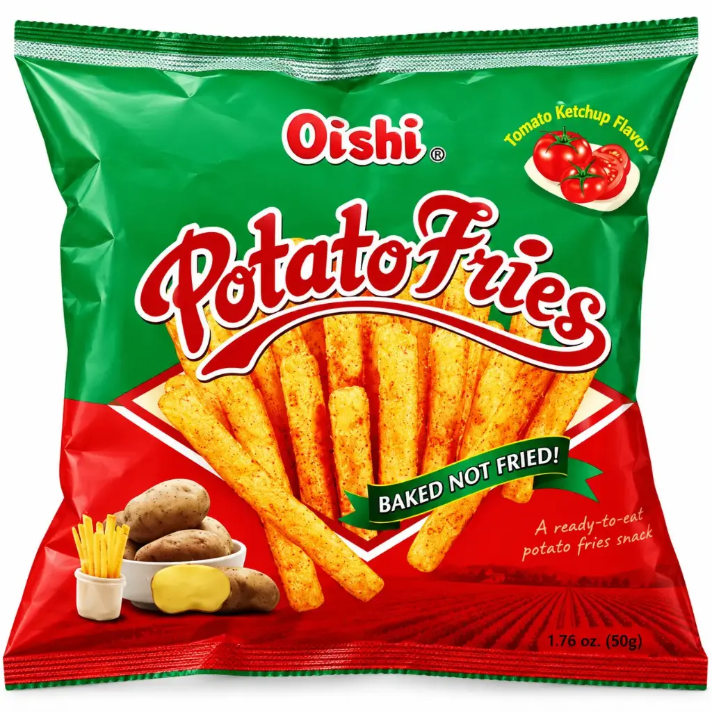Oishi Potato Fries Tomato Ketchup Flavour 50g