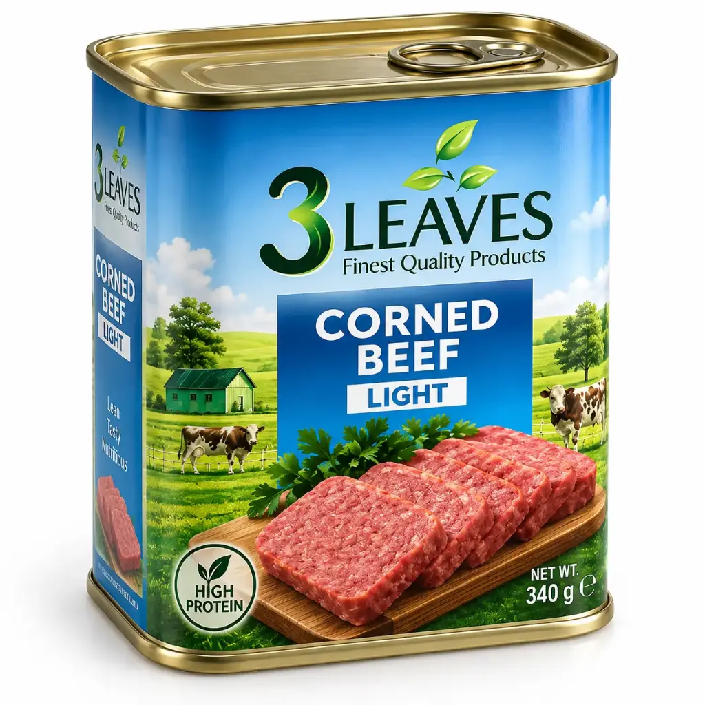 3 Leaves Corned Beef Light 340G