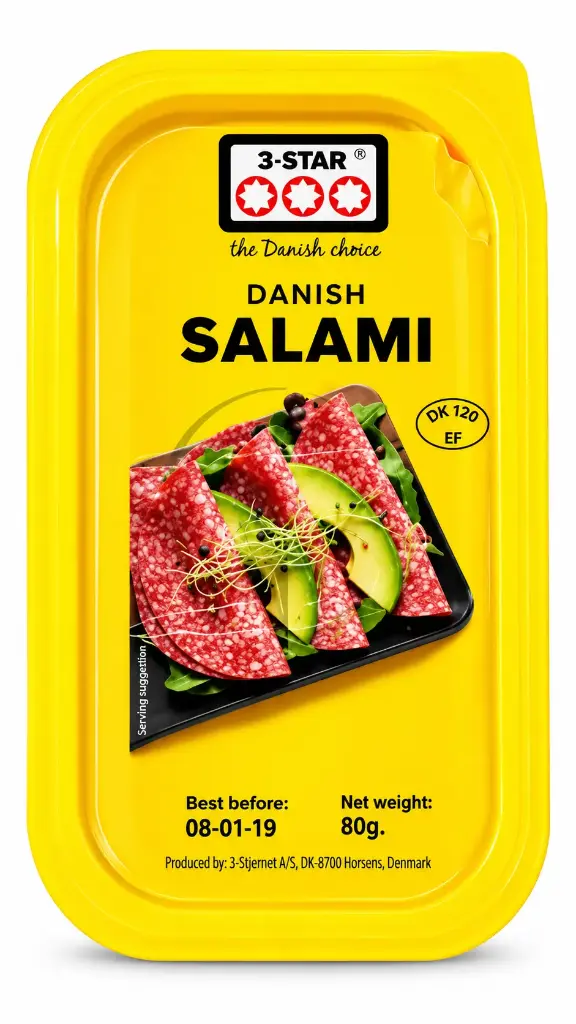 3 Star Sliced ​​Salami 80g