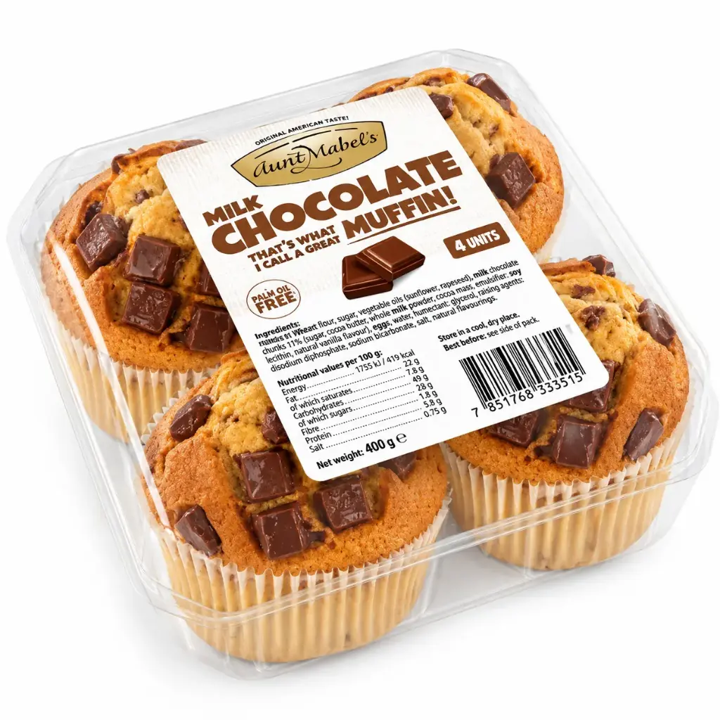 Aunt Mabel'S Filled Caramel Muffins X4