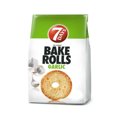 7 Days Bake Rolls Garlic 80g