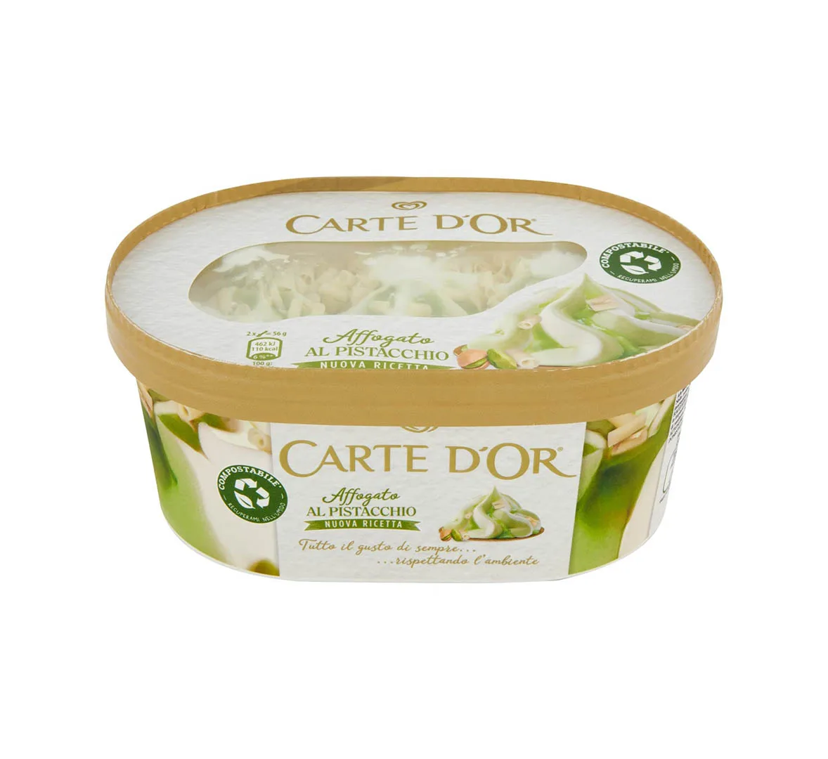 Algida Carte D'Or Pistacchio & Vanilla Ice Cream x500g