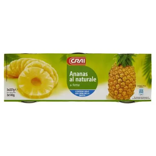 Crai Pineapple Rings Nat 3x227g