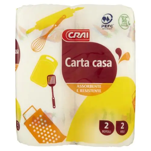 Crai Carta Casa Rotoli X2