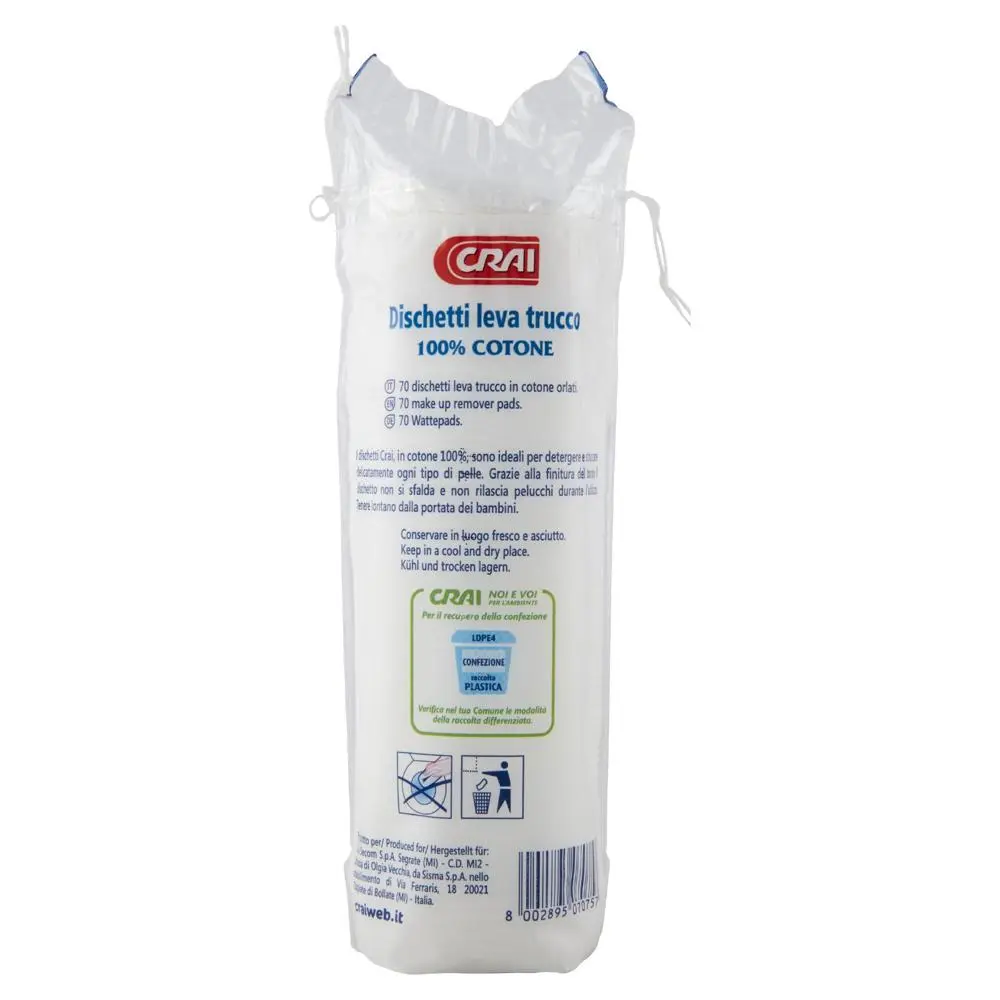 Crai Dischetti Leva Trucco, X 70