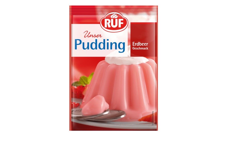 Custard Erdbeer Pudding
