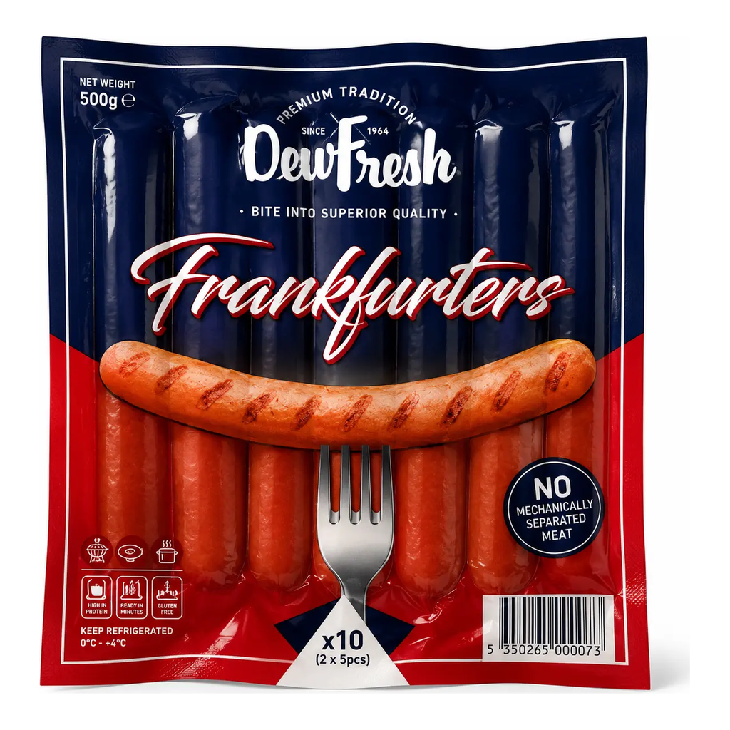 Dewfresh Frankfurters Sausage 500g