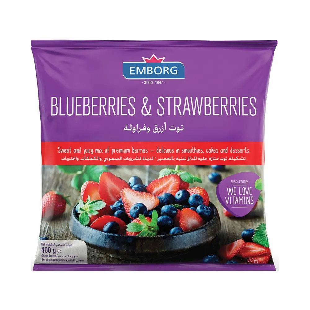 Emborg Frozen Fruit Blueberries & Strawberries, 450g