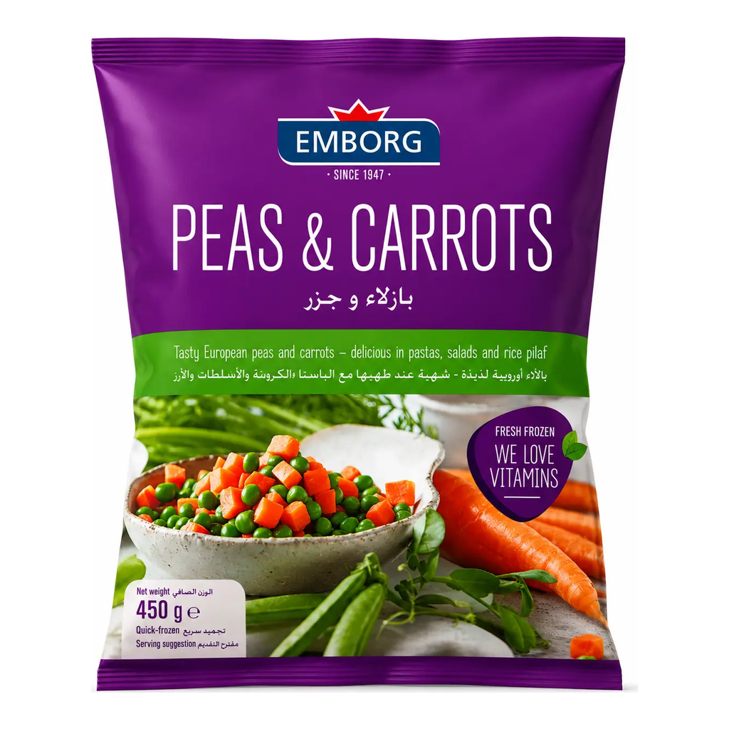 Emborg Frozen Vegetables Peas and Carrots 450g