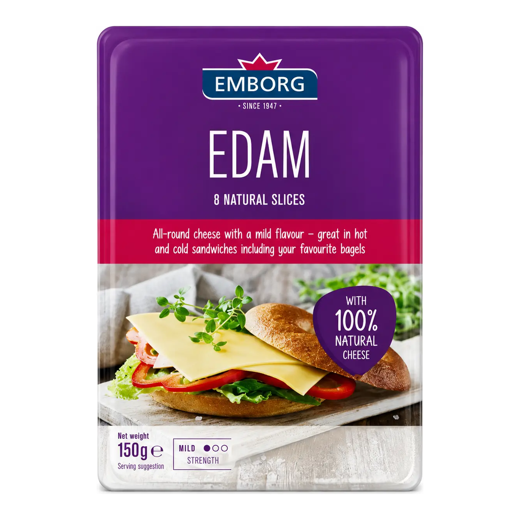Emborg Sliced Edam Cheese 150g