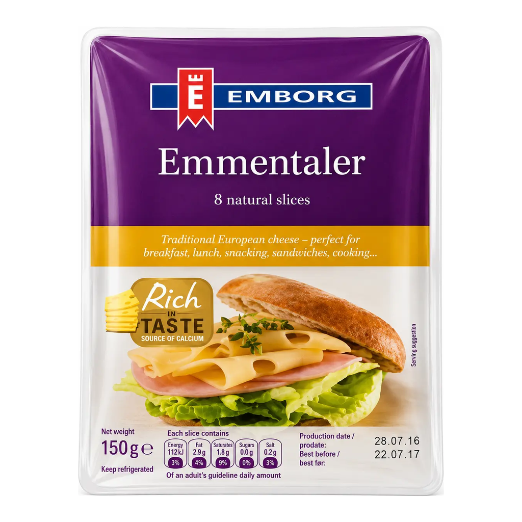 Emborg Sliced ​​Emmental Cheese 150g