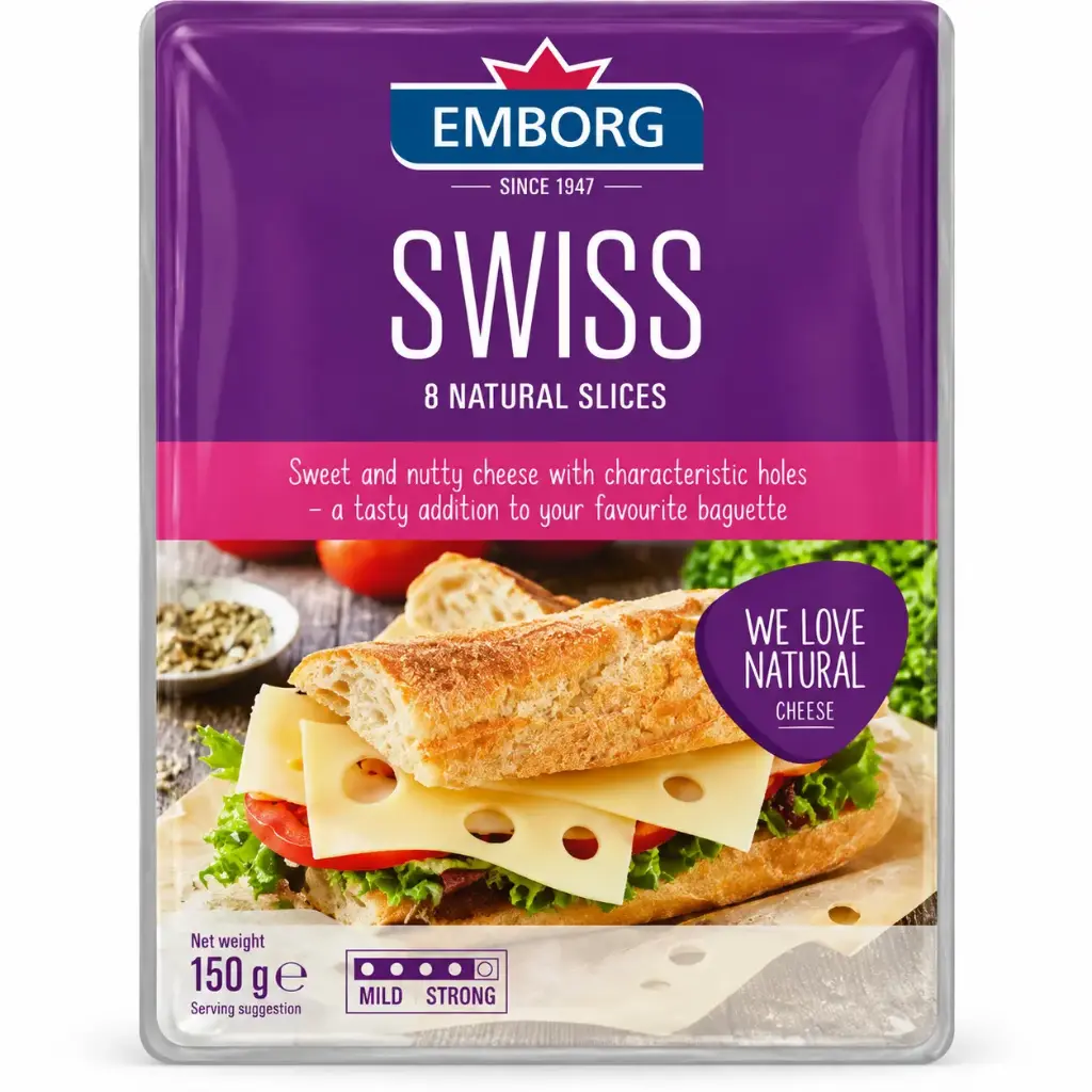 Emborg Sliced ​​Swiss Cheese 150g