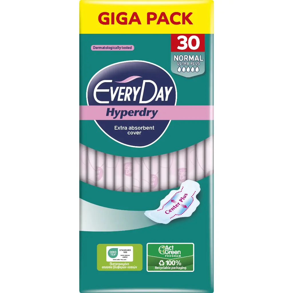 Everyday Hyperdry Extra Absorbent Cover 30Pcs