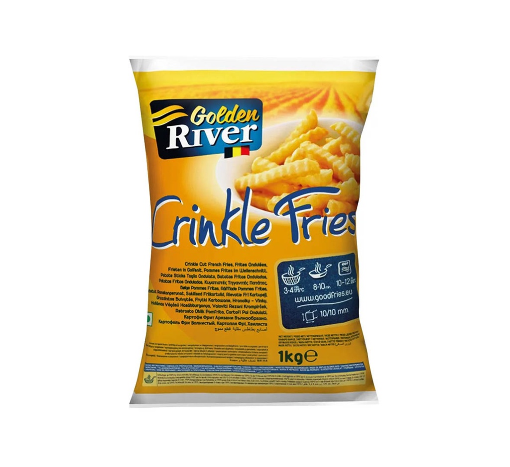 Golden River Crinkle Fries 1Kg