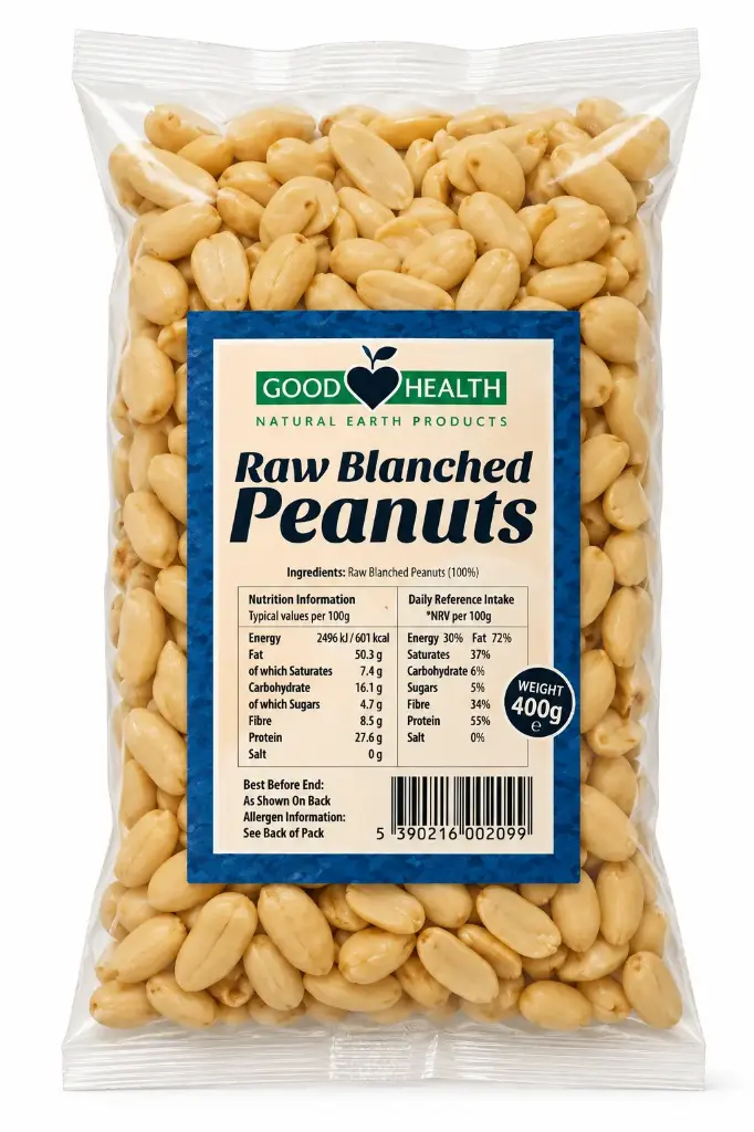 Good Health Raw Blanched Peanuts 400g