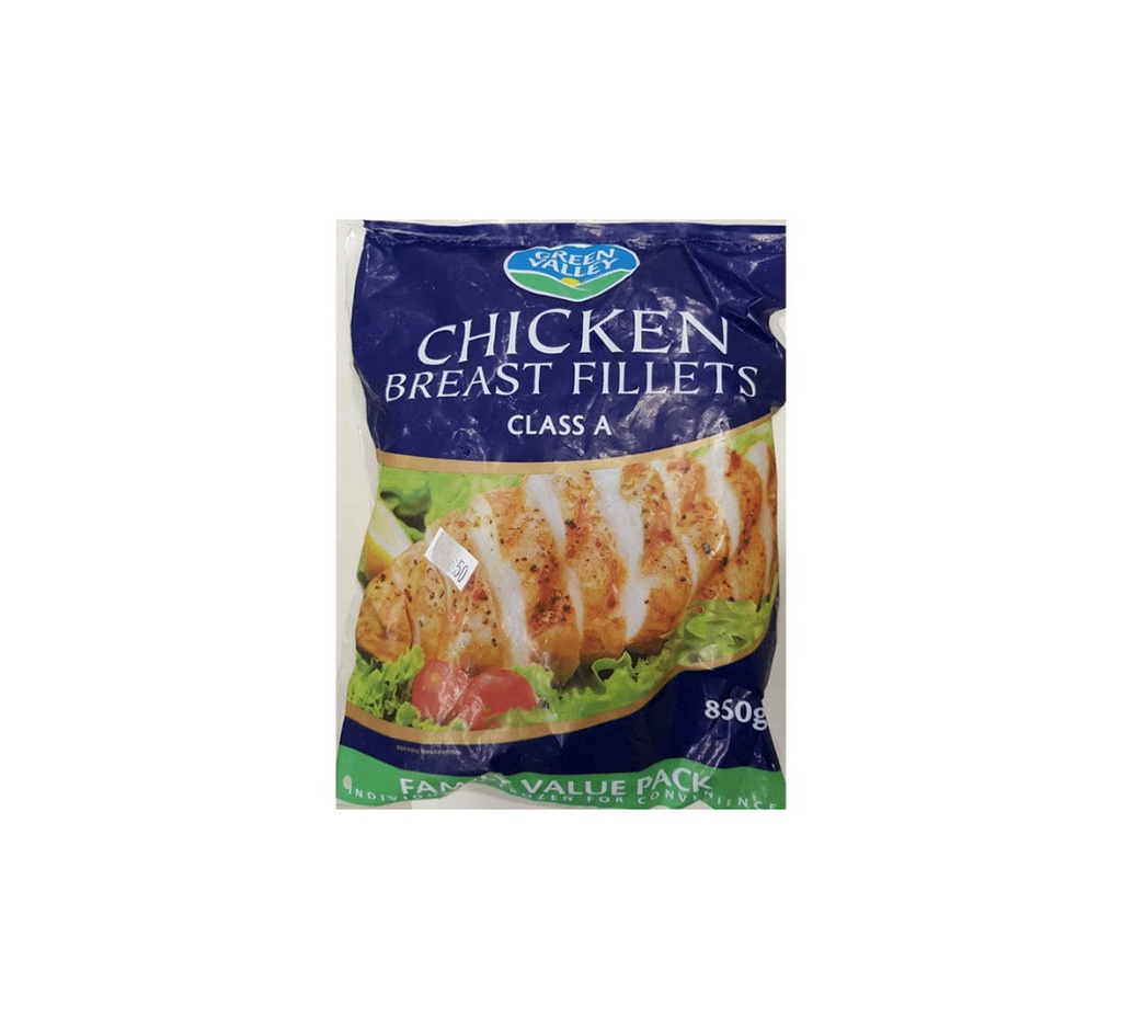 Green Valley Chicken Breast Fillets Class A 850G