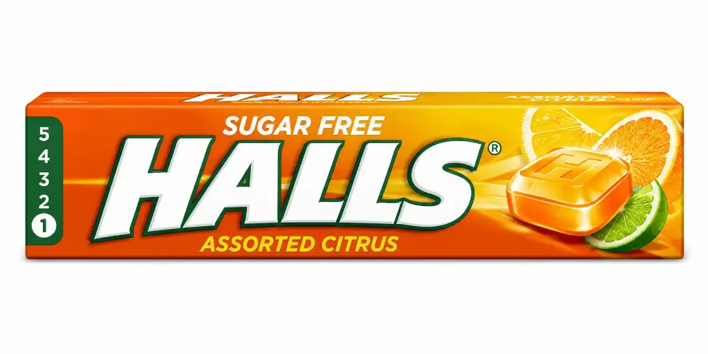 Halls Assorted Citrus Sugar Free 32g